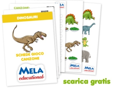 Scopri le nuove schede didattiche gratuite a tema Dinosauri di Mela educational!